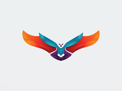 Eagle Colorful Logo Designs - Illustration Vector abstract bird design eagle element emblem falcon freedom gradient graphic hawk icon illustration logo nature sign symbol template vector wing