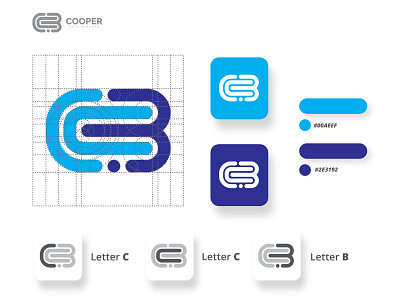 COOPER CCTV BANDUNG - Branding Logo Design blue branding design logo monogram logo typelogo vector