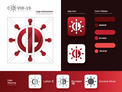 COVID-19 Monogram Logo Template - Branding & Logo Design business corona virus coronavirus covid 19 epidemic global virus graphic icon identity illustration influenza logo modern monogram pandemic sign symbol template vector virus