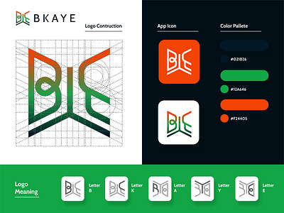 Personal Branding BKAYE - Branding & Logo Design ambigram awesome b bkye branding design e icon k logo logomark logos logotype minimalist logo monogram music personal branding symbol vector y