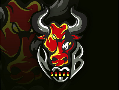 NOOB LOGO bull bull logo esport esportlogo esports logo illustration logo minimalist logo vector wordmark logo
