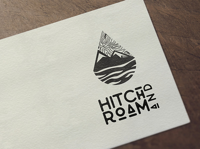 HITCH AND ROAM LOGO adventure design flat icon illustration logo minimalist logo vector wordmark logo