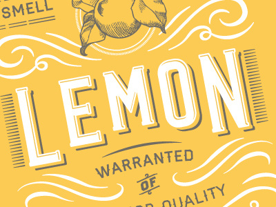 Lemon Packaging lemon type typography vintage