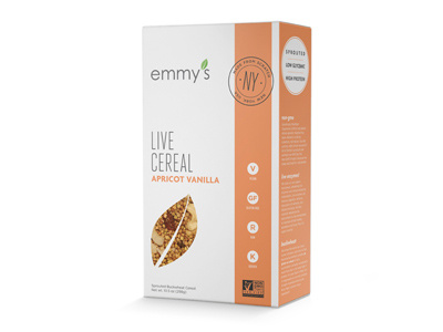 Live Cereal box cereal clean color packaging simple type