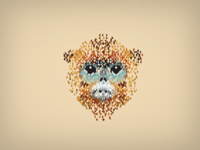 Monkey Inferno digital geometric logo mark