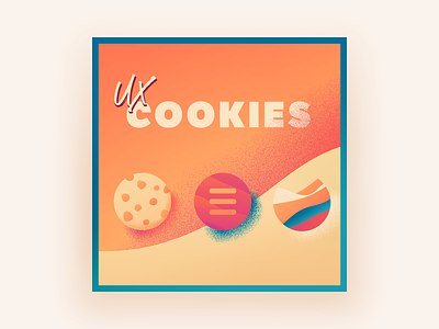 UX Cookies Podcast Art abstract orange podcast saturated shapes