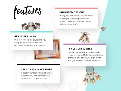 Features - Mixers boxes features flat jewelry web