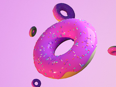 Donuts cinema 4d colorful donuts food sprinkles