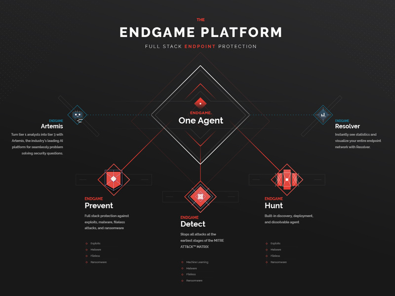Endgame Platform dark enterprise infographic