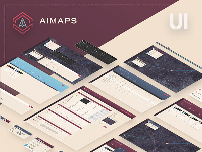 AIMAPS UI cards dashboard data map platform table ui