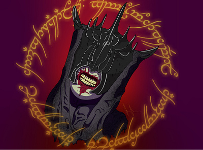 Mouth of Sauron adobbe art brazil cartoon draw illustration illustrator lotr
