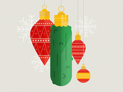 Christmas Pickle christmas gold green ornament pickle red