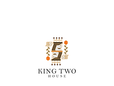 king two house art clean design flat graphic design identity illustration logo typography vector