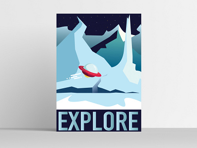 Space Travel Poster Design design illustration poster vector