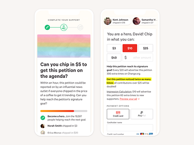 Continued Support for Change.org change.org petitions ui ux