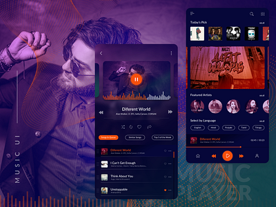 Daily UI Challenge #009 - Music Player creative dailyinspiration dailyui dribbblers landingpage ui mockup music player ui musicui tannovative uidesign uiinspiration uitrends uiux ux uxdesign uxdesigner