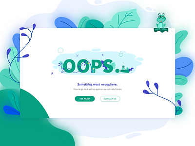 Oops / 404 UI Concept