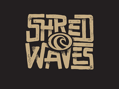 Shred Waves - Piping Hot Surfwear branding handlettering illustration logo retro skateboarding street surf surfwear typographic logo typography