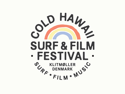 cold hawaii surf film logo badge branding handlettering illustration logo patch retro surf typographic logo typography