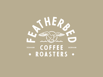 featherbed Coffee logo bird illustration branding cafe logo coffee illustration logo retro stamp typographic logo typography