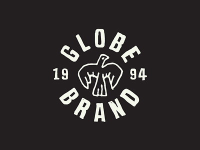 globe brand badge branding handlettering illustration logo skateboarding surf surfwear typographic logo typography