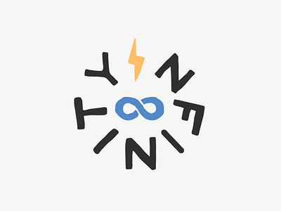 Infinity loop badge design handlettering illustration infinity logo patch surf surfwear typographic logo typography