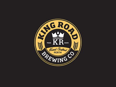 King road brewery logo badge branding brewery brewery logo illustration logo patch typographic logo typography