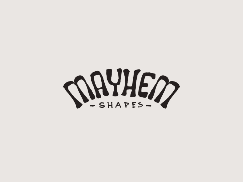 mayhem surfboards logo by Stuart Smythe on Dribbble