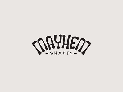 mayhem surfboards logo branding design handlettering illustration logo retro street surf surfwear typographic logo typography