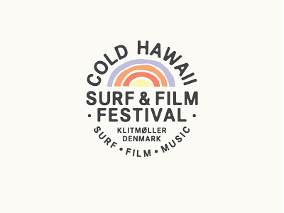 Cold hawaii Surf film logo badge branding illustration logo patch retro surf surfwear typographic logo typography