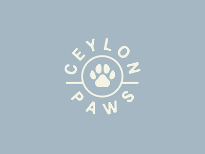 Ceylon paws Dog Foundation logo badge branding design dog handlettering illustration logo non profit paw retro typographic logo typography