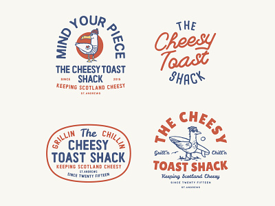 Cheesy Toast Beach Shack Logo Set