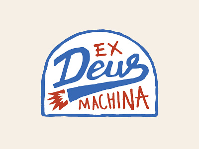 Deus Ex Machina Logo badge branding design deus ex machina handlettering illustration logo retro surf typographic logo typography
