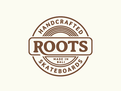 Roots Skateboards Logo branding illustration logo retro skateboarding typography