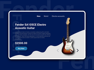 Product Design page..! (fender) adobe xd product design uiux website design