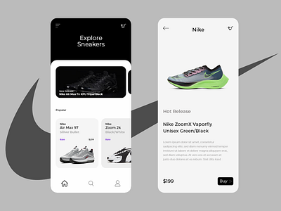 Nike ui design app design design dribbble uiux