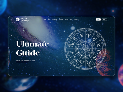 astrological  website ui design