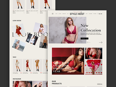 Style Heist fashion site Redesign adobe xd design dribbble redesign ui ux webdesign