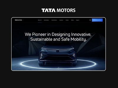 TATA MOTORS website redesign adobexd automobile car car website design redesign ui website design website landing page