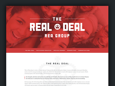 The Real Deal clean form input onepage ui web webdesign website