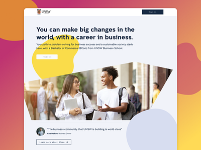 UNSW Landingpage