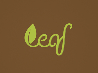 Leaf brand design designer green logo logos typo typography