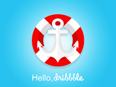 Hello Dribbble | Аnchor anchor first logo shot