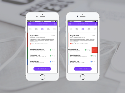 SAP Labs - Graduation Planner app clean design ios list minimal planner school simple ui ux white