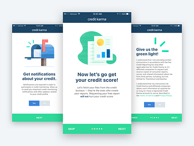 Credit Karma - Sign Up Flow Redesign app credit financial flat design form ios mobile onboarding redesign sign up ui ux