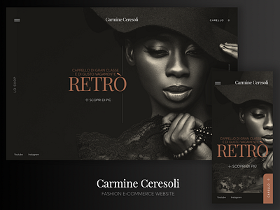 Carmine Ceresoli; fashion e-commerce website ecommerce fashion ui ui design