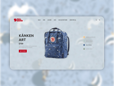 Kanken Fjallraven website redesign concept