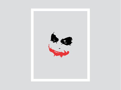 Pop Art poster - The Joker batman black film grey heath ledger joker movie pop art poster red