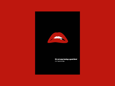 Pop Art greetings card - The Rocky Horror Picture Show black card film greetings card horror lip movie picture show pop art poster red rocky rocky horror rocky horror picture show teeth