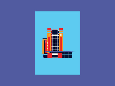 Going Places - Baltic baltic blue building cards colourful gateshead greetings cards newcastle orange red vector vectors